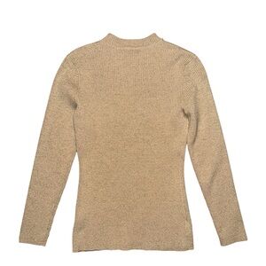STYLE & CO. TAN AND GOLD KNITTED SWEATER